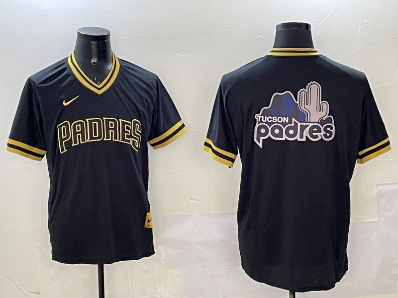 Men San Diego Padres Blank Black Gold Game 2025 Nike MLB Jersey style 8